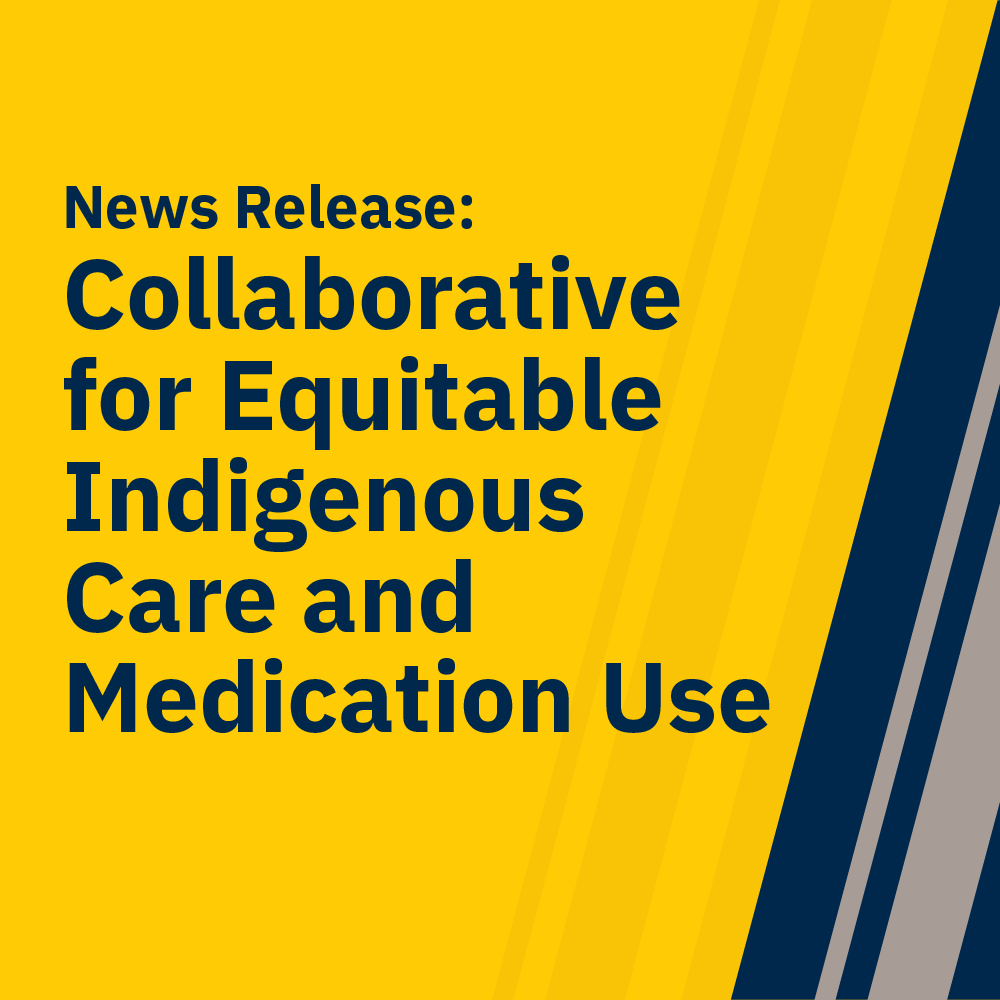 UMichPharmacy's tweet photo. The College of Pharmacy is excited to announce the launch of the Collaborative for Equitable Indigenous Care and Medication Use, a partnership aimed at bridging healthcare gaps in Michigan’s tribal communities. 

Full release: https://t.co/gbj8zqHg3N. https://t.co/LAEwLjyXfI