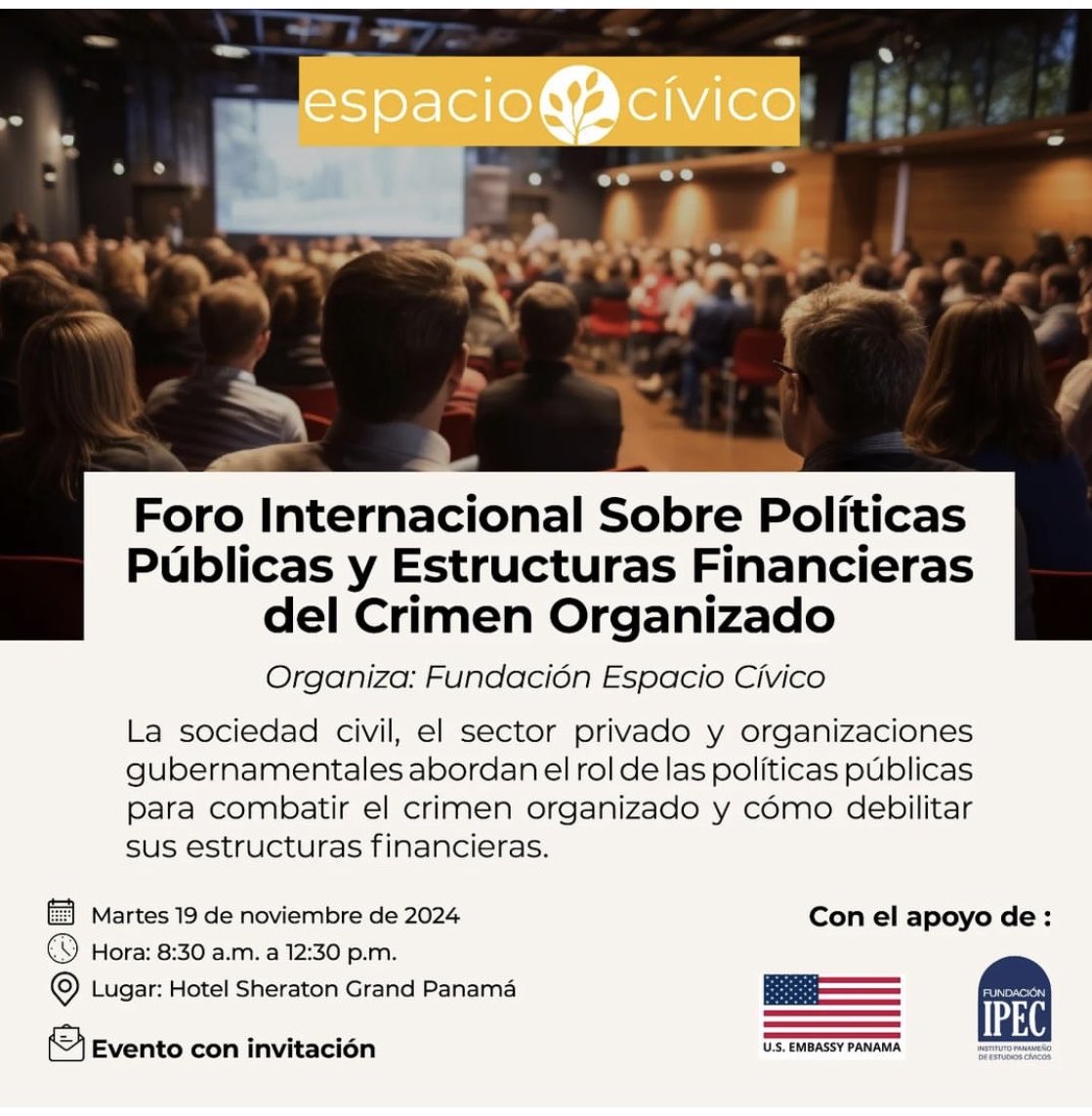 FundaIPEC's tweet photo. El evento contó con la participación de operadores de justicia, seguridad pública, autoridades, dirigentes gremiales , diputados y expertos en la lucha contra el crimen organizado. ⁦@espaciocivico⁩ ⁦@USEmbPAN⁩ https://t.co/MUlKJri6iy