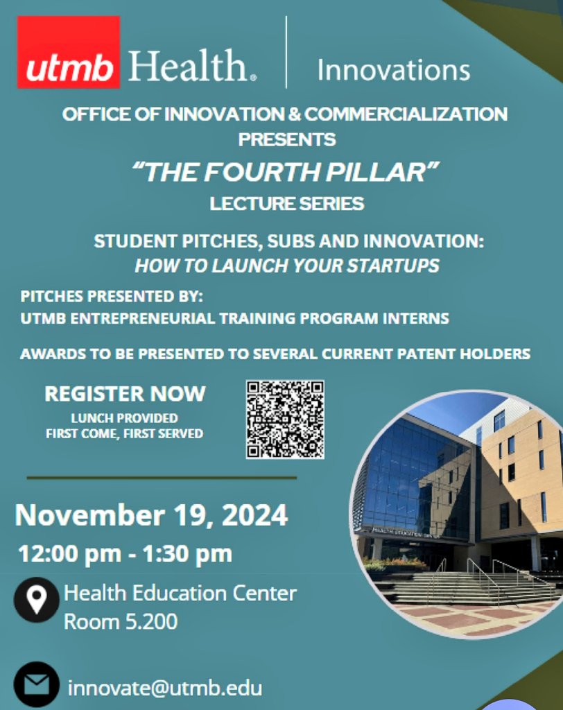 JGosnell2's tweet photo. Culmination of the inaugural @UTMBinnovations ETP program with a team pitch event. Congratulations 🎉 to the inaugural class and the future of #innovation @utmbhealth! And congrats to @UTMB_Pathology resident @UdohAgnes as one of the ETP graduates! #UTMBSIR https://t.co/GvfqNjafnn