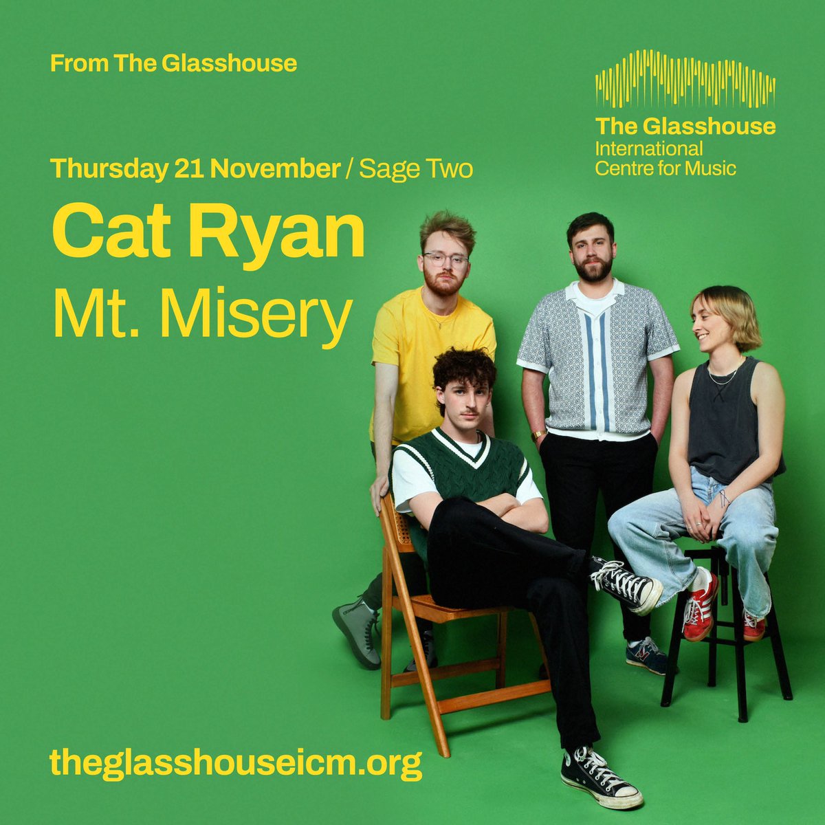 We’re wrapping up the year with a final show this Thursday at <a href="/glasshouseicm/">The Glasshouse International Centre for Music</a> with <a href="/mtmiseryband/">Mt. Misery</a> !!

🎟️ pay-as-you-feel tickets available below. don’t miss out x 

theglasshouseicm.org/whats-on/from-…