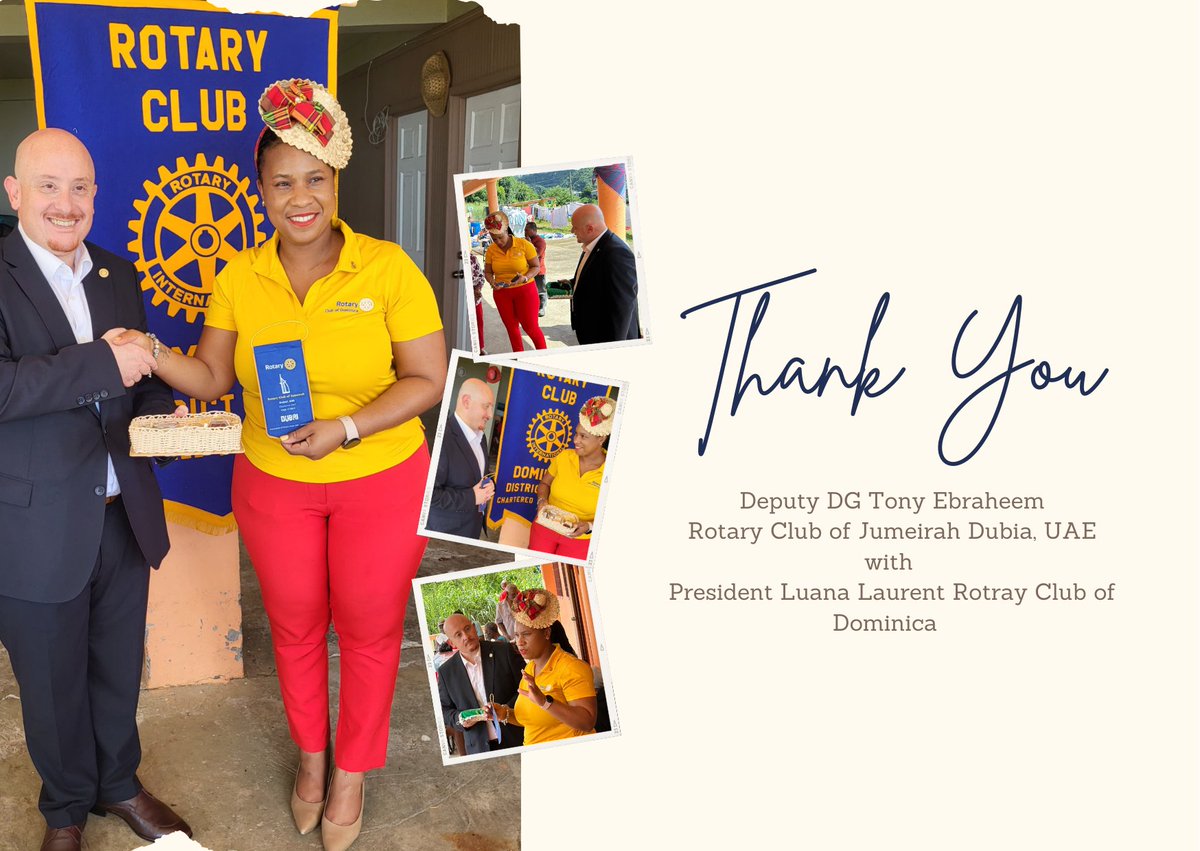 RotaryDominica's tweet photo. Rotary Friendship
On October 23, 2024, we had the privilege of hosting Deputy DG Tony Ebraheem from the Rotary Club of Jumeirah, Dubai, UAE. 
 #RotaryInternational #FriendshipAndService #RotaryFellowship #ServiceAboveSelf #district7030 #RotaryClubOfDominica #MagicOfRotary https://t.co/Mxydxy7X1i