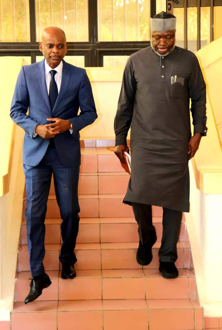 rdussey's tweet photo. It is always a pleasure to meet Dr. Omar Alieu TOURAY, President of the ECOWAS Commission, with whom I had a fruitful discussion today. 
The sub-regional socio-political context calls for permanent dialogue.
As ECOWAS member, we are aware of the common challenges in terms of security and socio-economic development, reiterate their constant commitment to work harder for the development of the populations of the community space. @ecowas_cedeao