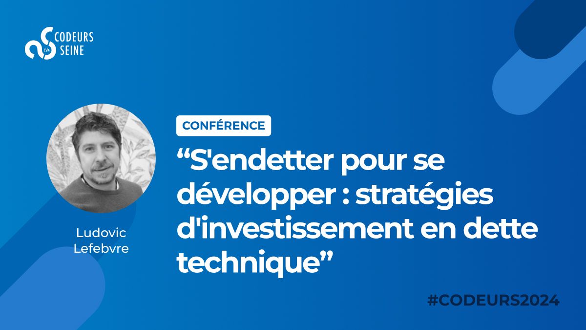 codeursenseine's tweet image. 💰 [21/11 - 15h30 - Conférence] &quot;S&apos;endetter pour se développer : stratégies d&apos;investissement en dette technique&quot; avec @Crafty33. Découvrez comment gérer la dette technique pour stimuler l&apos;innovation. #Codeurs2024 #TechDebt
👉 Programme complet : buff.ly/4efjkCs