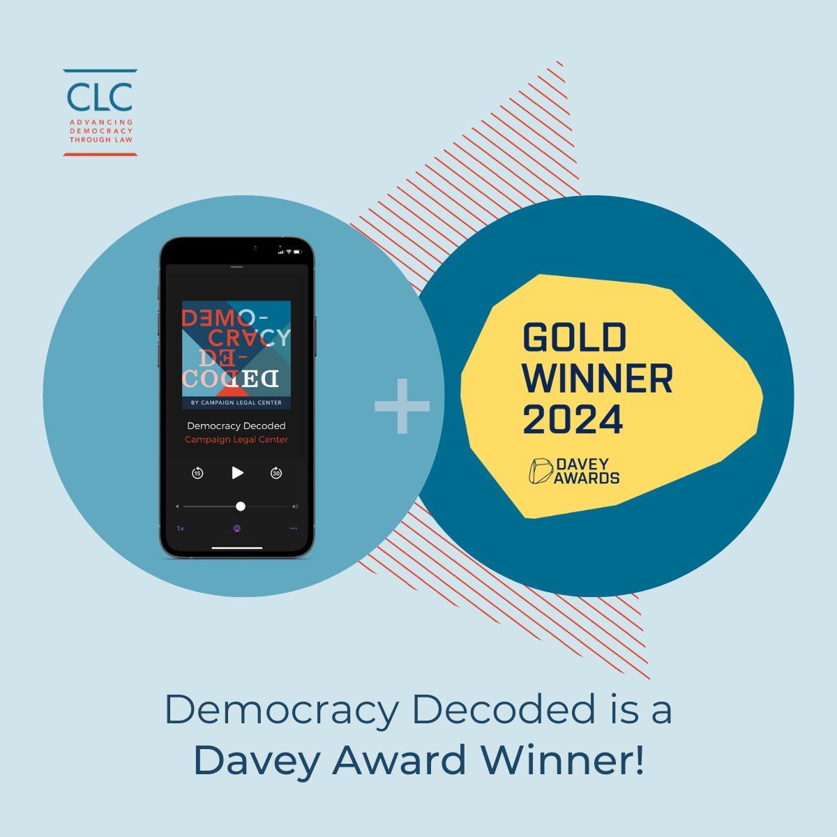 🎧 GREAT NEWS! CLC's #DemocracyDecoded podcast is a 2024 <a href="/daveyawards/">Davey Awards</a> Gold Winner! We're honored to be recognized for this award for the second year in a row! Catch up on our latest episode, which reflects on the results of #Election2024 👇
link.chtbl.com/democracydecod…