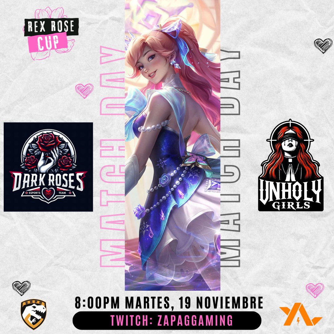✨ ¡Hoy tenemos segunda semifinal de la Rex Rose CUP!

¿Quién será el segundo equipo finalista?

Hoy 8:00 PM (MX)

Sigue la transmisión en vivo en:  
twitch.tv/zapaggaming 

#WildRift #Semifinal