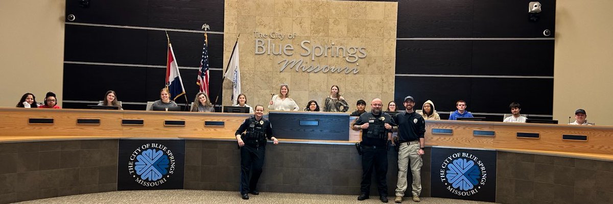 Thank you <a href="/BlueSpringsPD/">Blue Springs Police Department</a> for letting <a href="/RQSHerndon/">Herndon Career Cent.</a>  Police Science students tour your station! We enjoyed learning from Officer Bates, Officer McIntyre, and Sgt. Brooks. The PM class  even got to meet the Chief! Lots of good information from a great industry partner!