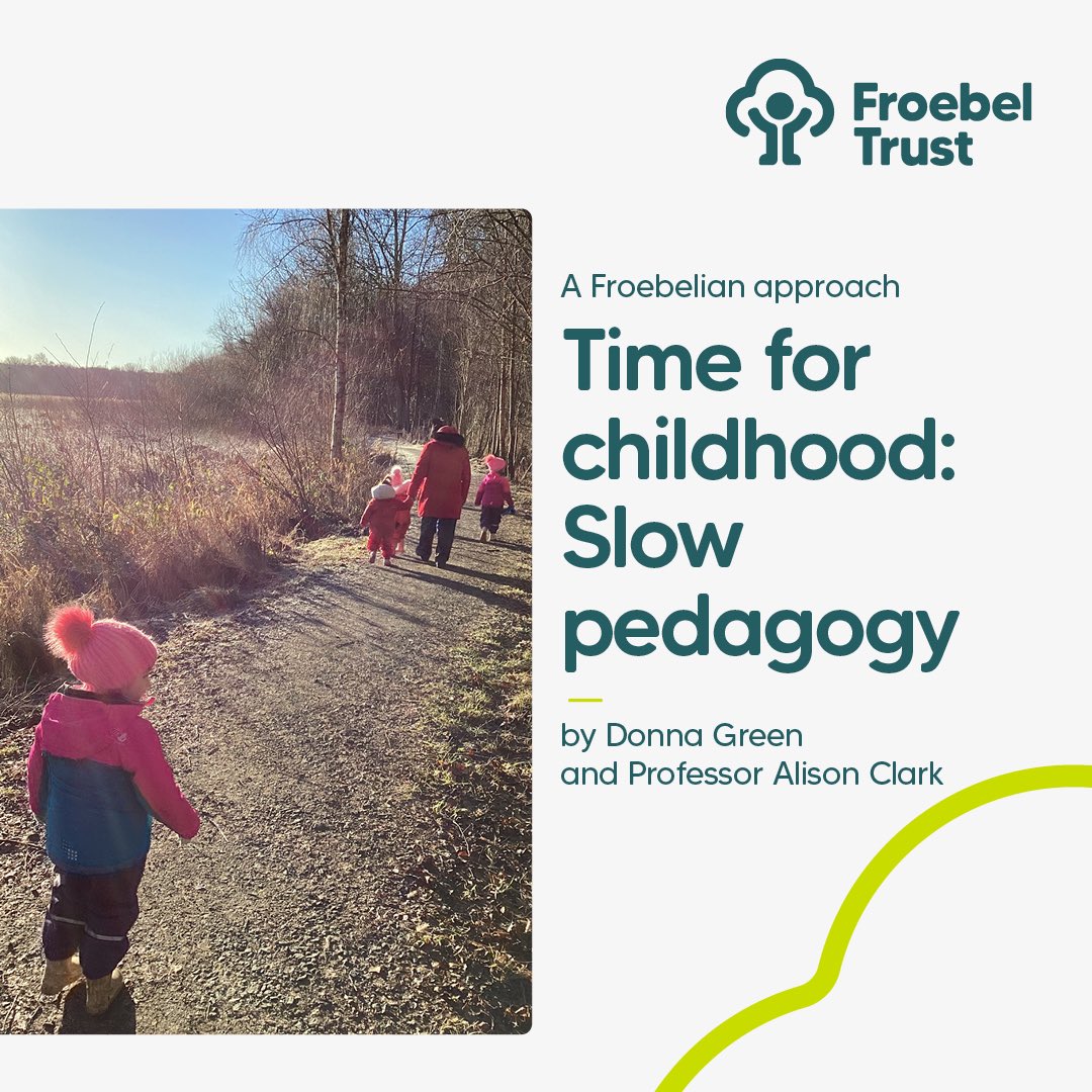 My favourite type of webinar this evening - time to reflect on slow pedagogies, making time for children’s learning and development <a href="/FroebelTrust/">Froebel Trust</a> 💚