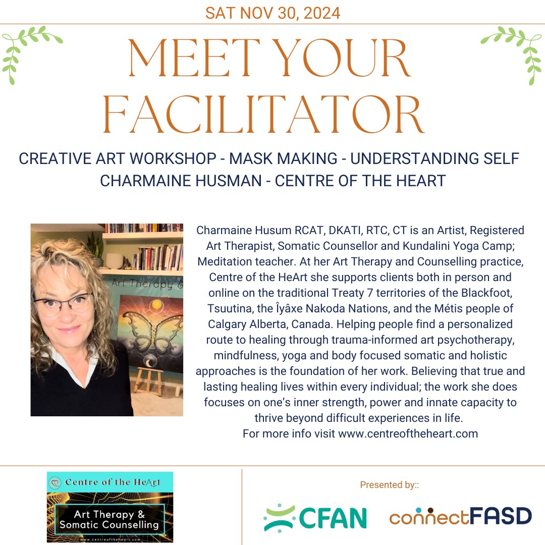 Join us on Sat Nov 30th at 215PM - for our Creative Art Workshop brought to you by The Centre Of The Heart 🤩

Entire day of workshops registration here: 

canadahelps.org/en/charities/t…

Individual workshop - Creative Art Workshop - registration link here: 

canadahelps.org/en/charities/t…