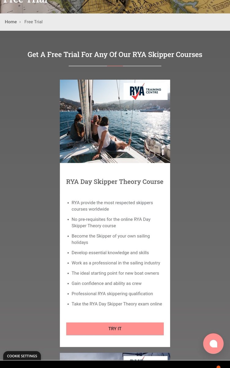 We are pleased to be partnering with Ardent Training to provide our online Day Skipper Courses.   If it's too cold to get afloat why not check out their courses,  you can even get a free trial.  

dorset.ardent-training.com/free-trial.h...

#DAYSKIPPER #skipper #Yachting #boat #online