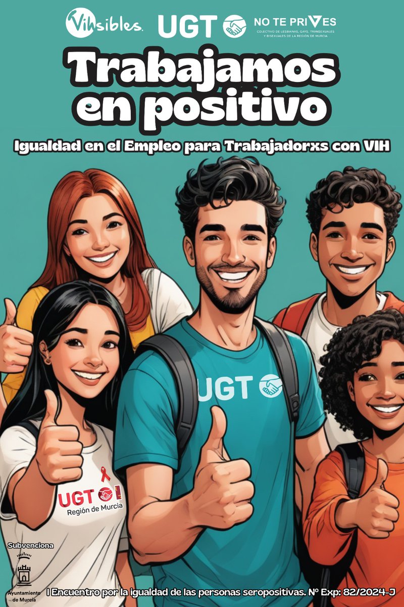 🗓 El miércoles 20 Nov. se celebrará el primer ENCUENTRO POR LA IGUALDAD DE LAS PERSONAS SEROPOSITIVAS (VIH).

📍 ¿Dónde?

En UGT Murcia, a las 12h

👉 ¿Qué vamos a ver? 

-Cómo proteger los derechos laborales de las personas afectadas.

-Qué puede hacer UGT.

- Y mucho más..
