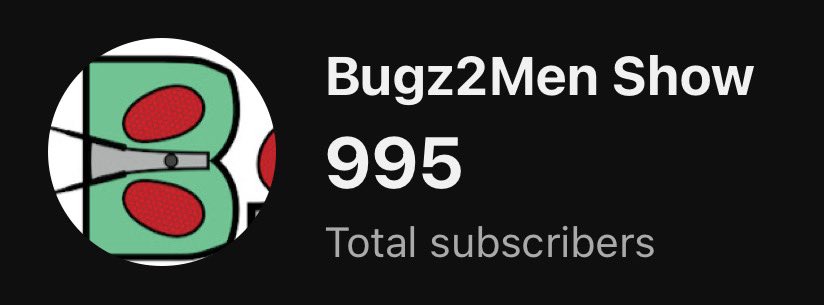 Bugz2Men's tweet photo. 5 more until we reach 1000 :O https://t.co/FroAek7Wx3
