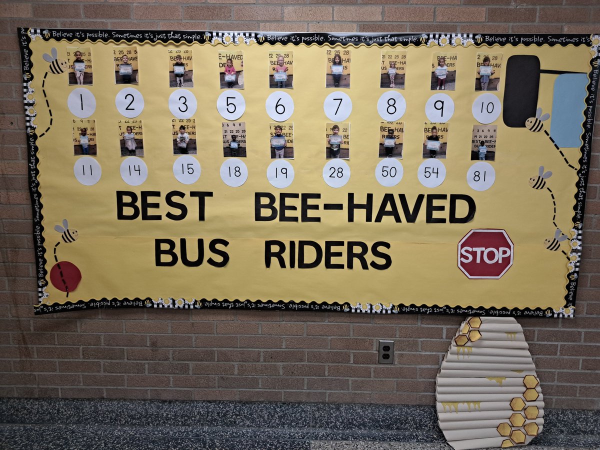 Congratulations to our October Think B4 and Best Bee-Haved Bus Riders!! Can't wait to see who is nominated for November!!