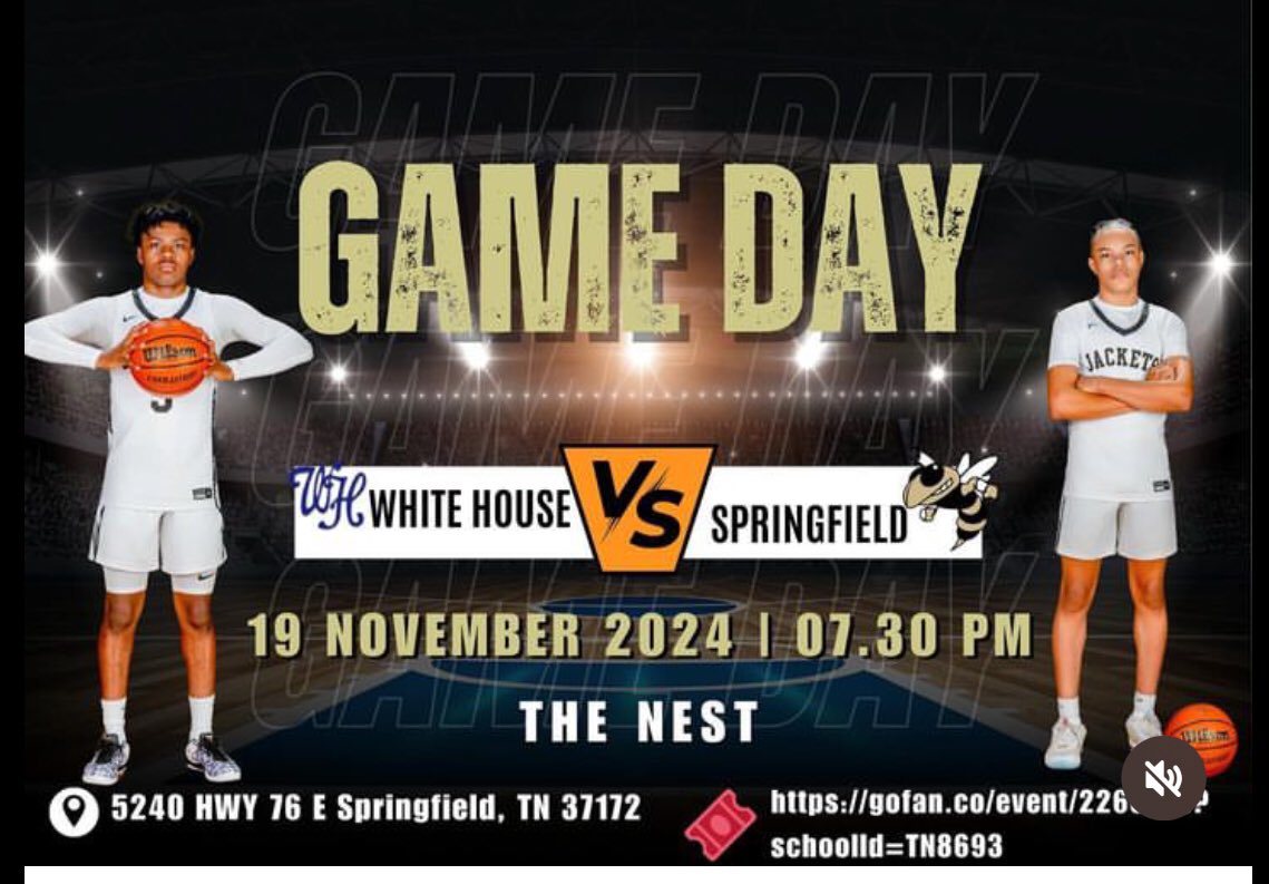 Game Day! 
📍The Nest 
🎟 Gofan or tickets at the door! 
⌚️ 7:30 pm