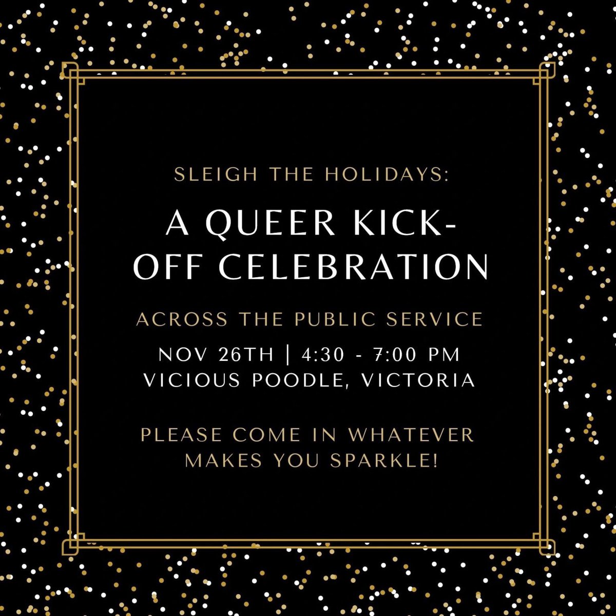 OutOnPatrol's tweet photo. The @PSPrideNetwork of Victoria is holding a holiday social, and has extended the invite to Out On Patrol members!
Thanks to #PSPN for including us!
Email to RSVP: nadia.munro@hrsdc-rhdcc.gc.ca https://t.co/dqlr1K6yNq