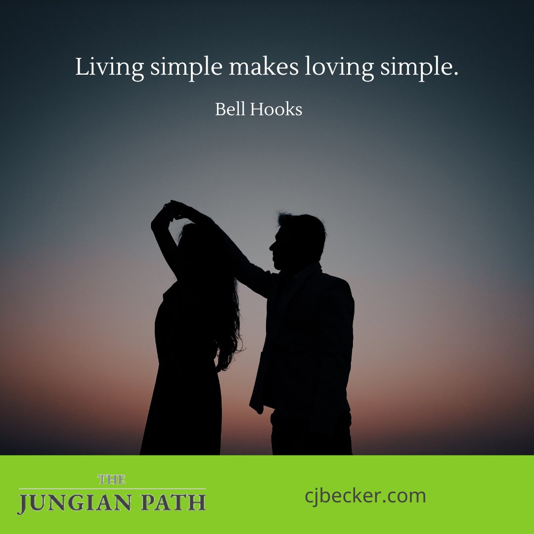 JungianPath's tweet image. "Living simple makes loving simple." - Bell Hooks  #livesimple #lovesimple #bellhooks