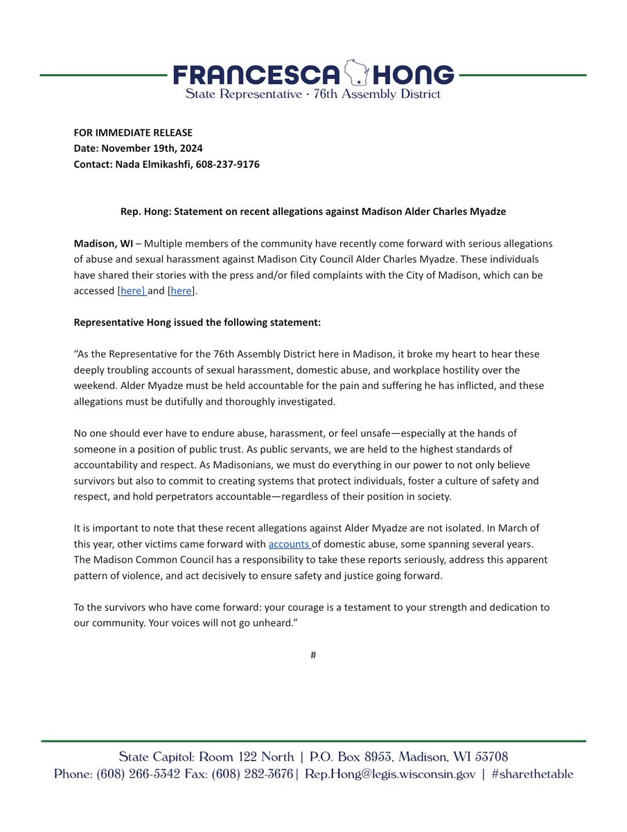 Rep. Francesca Hong 홍윤정 tweet media