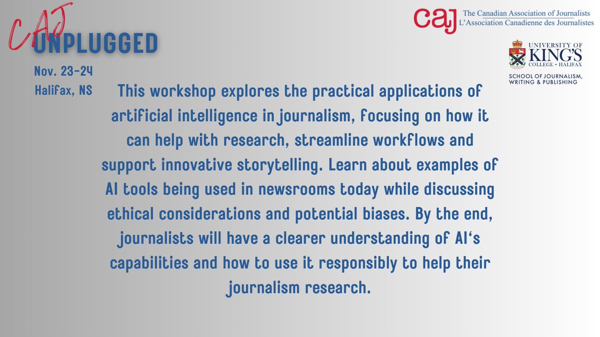 Canadian Association of Journalists tweet media