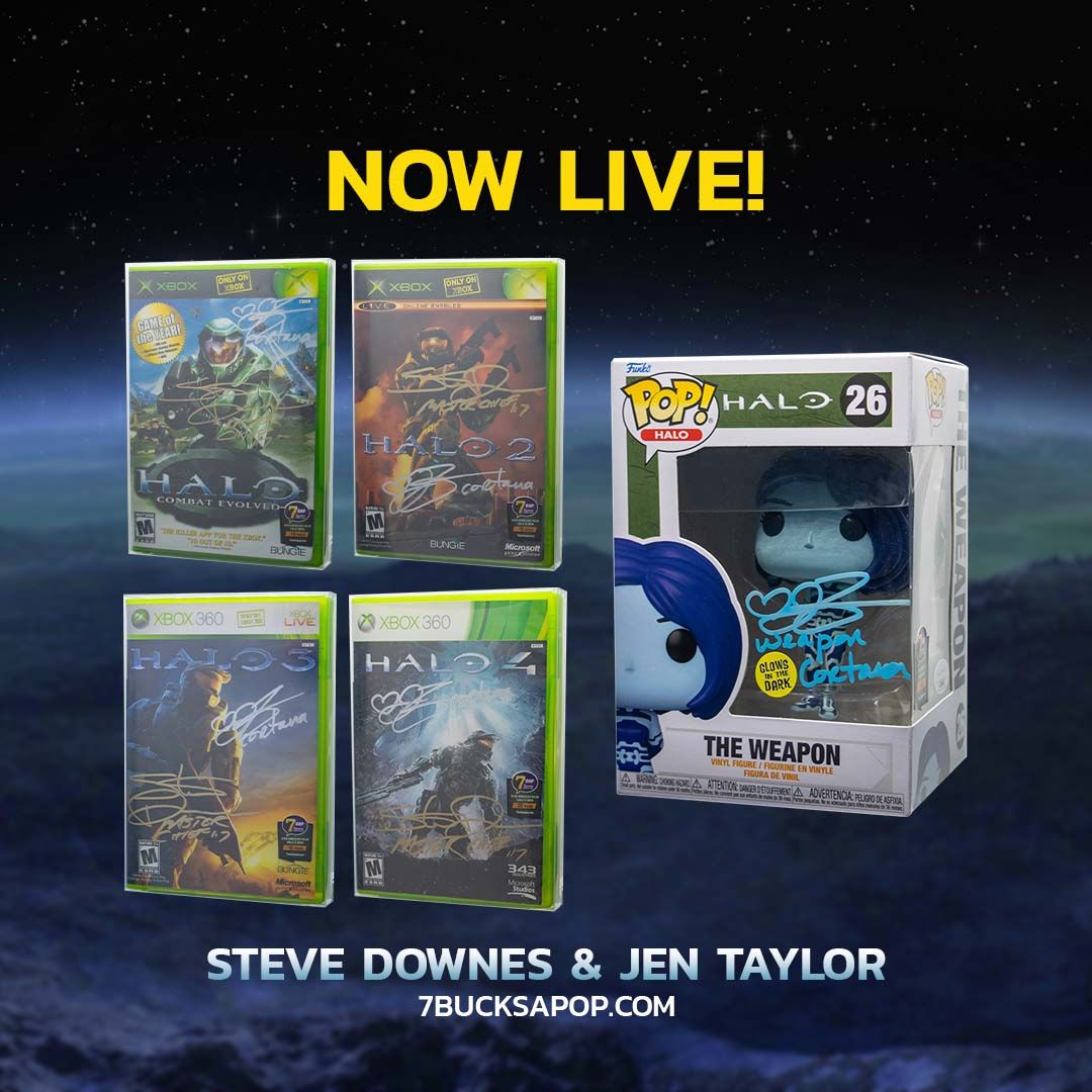 7BucksAPop's tweet photo. 🎮 NOW LIVE! Steve Downes &amp; Jen Taylor return to the #7BAPSignatureSeries!

💥 Legendary Drop💥

Snag individual or bundles here: https://t.co/DzXZ9sQRJr 

#7BAP #7BAPSignatureSeries #Halo #FunkoPop #VideoGames https://t.co/P8KMTMlEXk