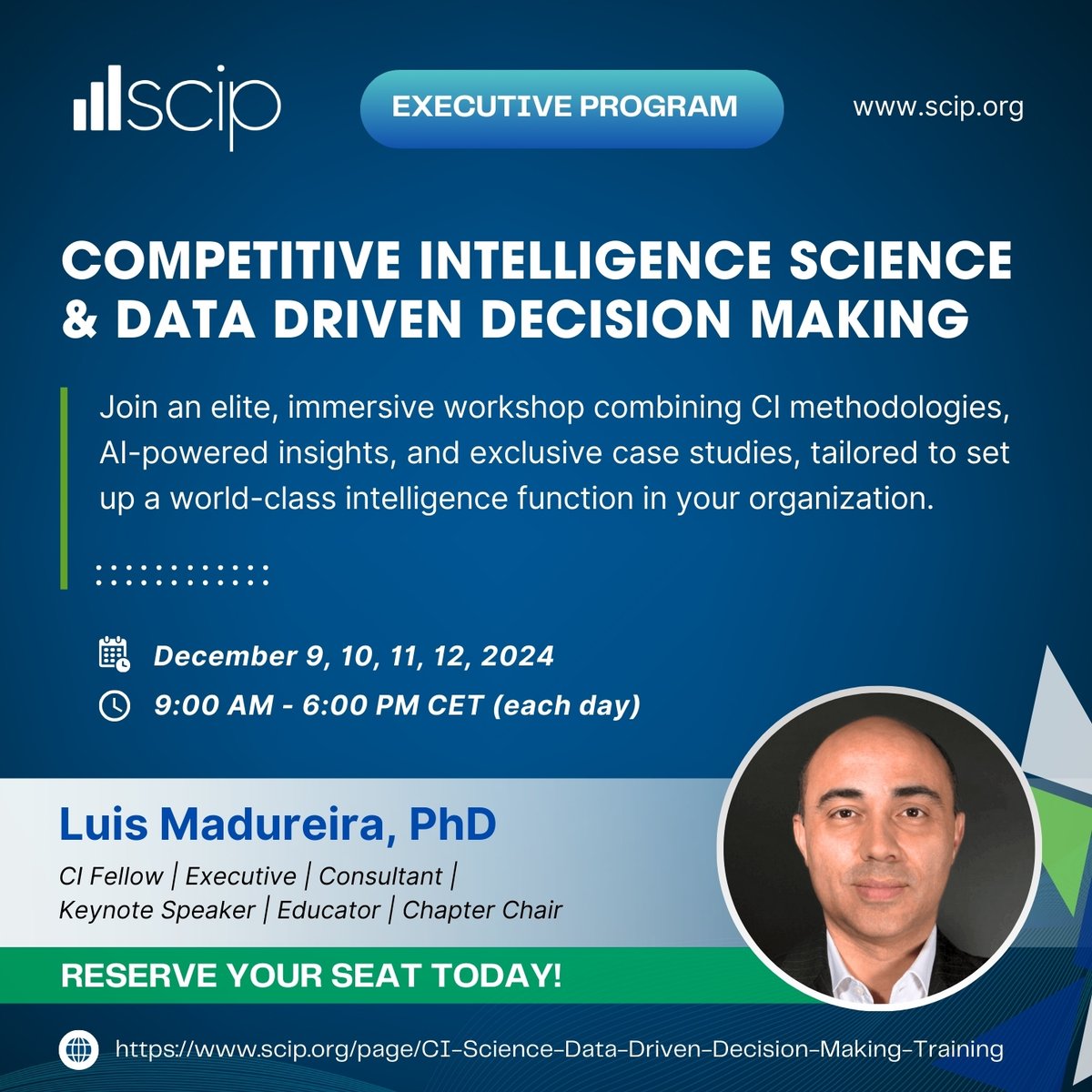✨ Register Now: scip.org/page/CI-Scienc…

Secure your spot today for our exclusive #workshop, designed for practical application, to help you transform #data into winning strategies and build a high-performing #CI function. Don’t wait—secure your spot today!

#SCIP