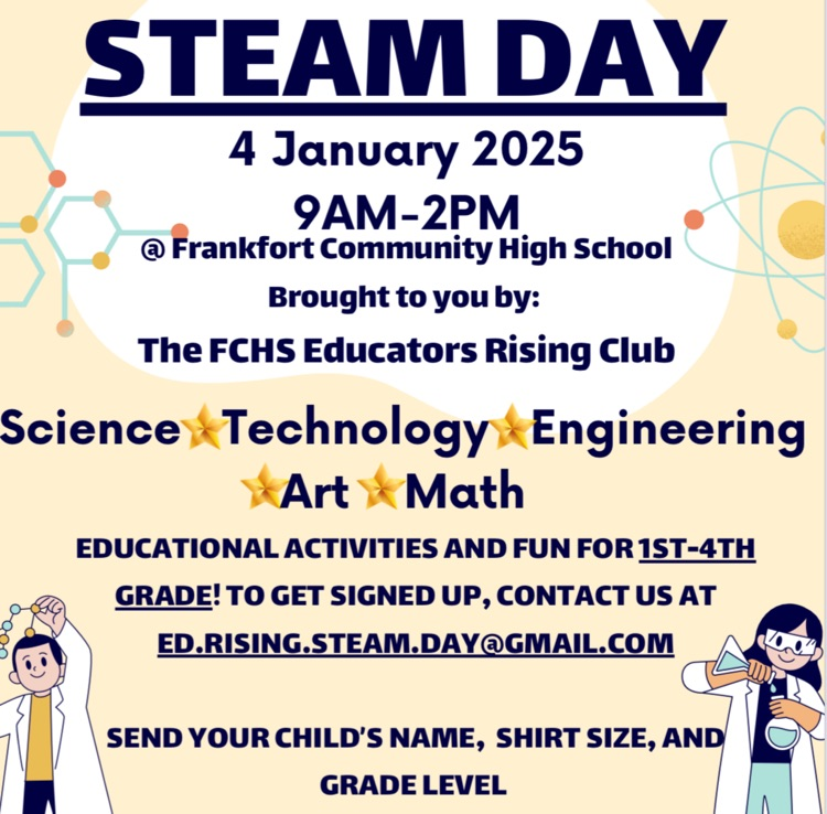 *UPDATED email correction on flyer:
Please sign your 1st-4th graders up to join us for the 3rd Annual Ed Rising STEAM Day!!  We have lots of fun activities planned! We can't wait!!