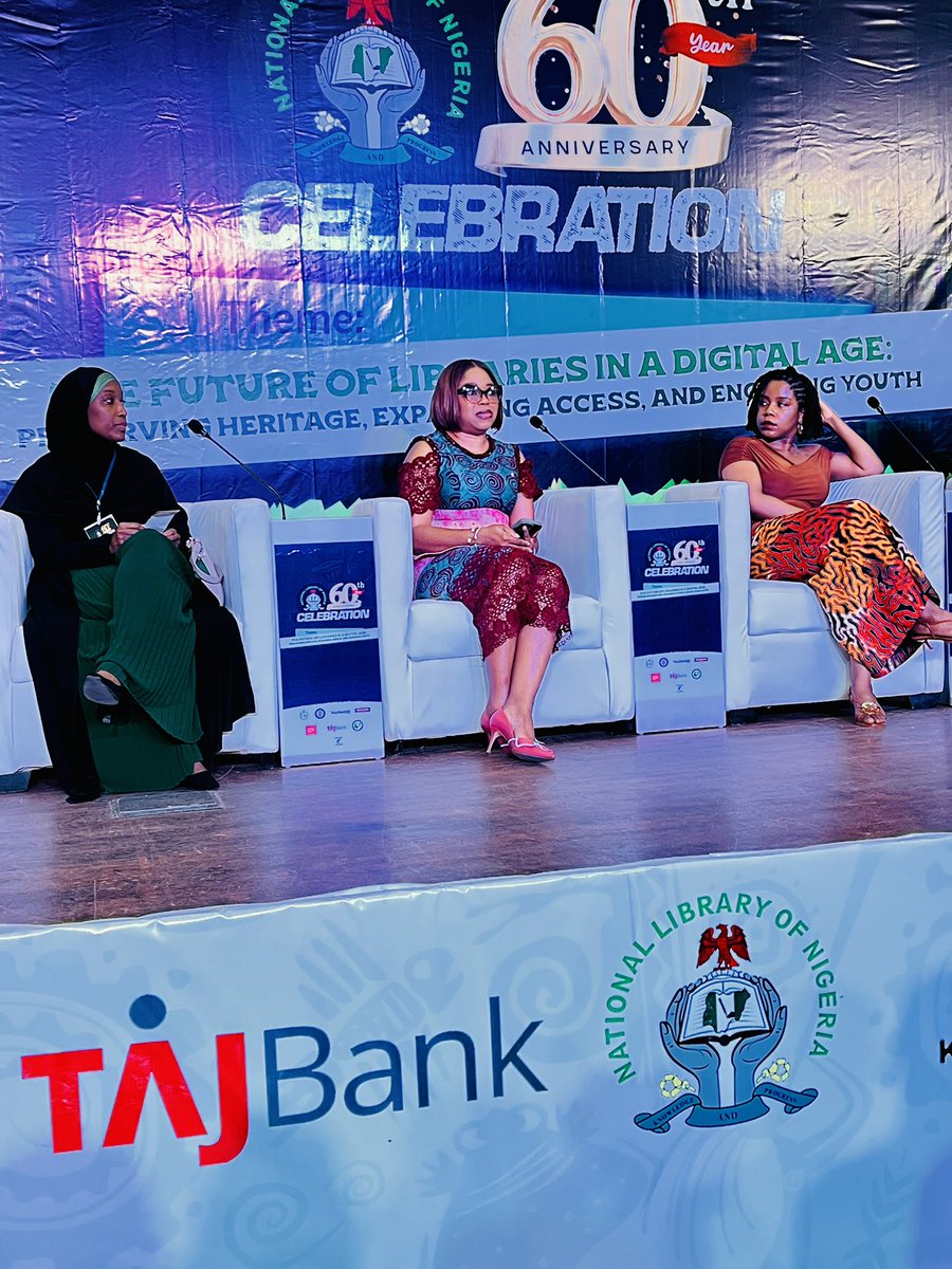 Librarygovng's tweet photo. At the day 1 of our 60th anniversary celebration. Theme: The Future of Libraries in Digital Age: Preserving Heritage, Expanding Acess and Engaging Youths. At Shehu Musa Yaradua Center Abuja. https://t.co/noAwlXJ4AC
