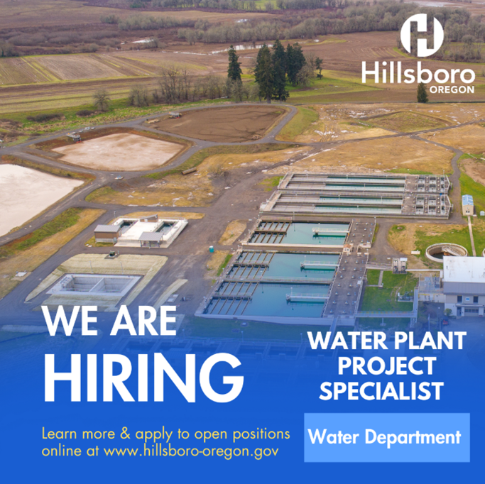 Join our team! The <a href="/HillsboroWater/">Hillsboro Water Dept</a> Department is recruiting for a Project Specialist to work at the
<a href="/JWCWater/">Joint Water Commission Water Treatment Plant</a> Treatment Plant, located in Forest Grove, Oregon.  

Learn more about this exciting career in the link below!

governmentjobs.com/careers/hillsb…