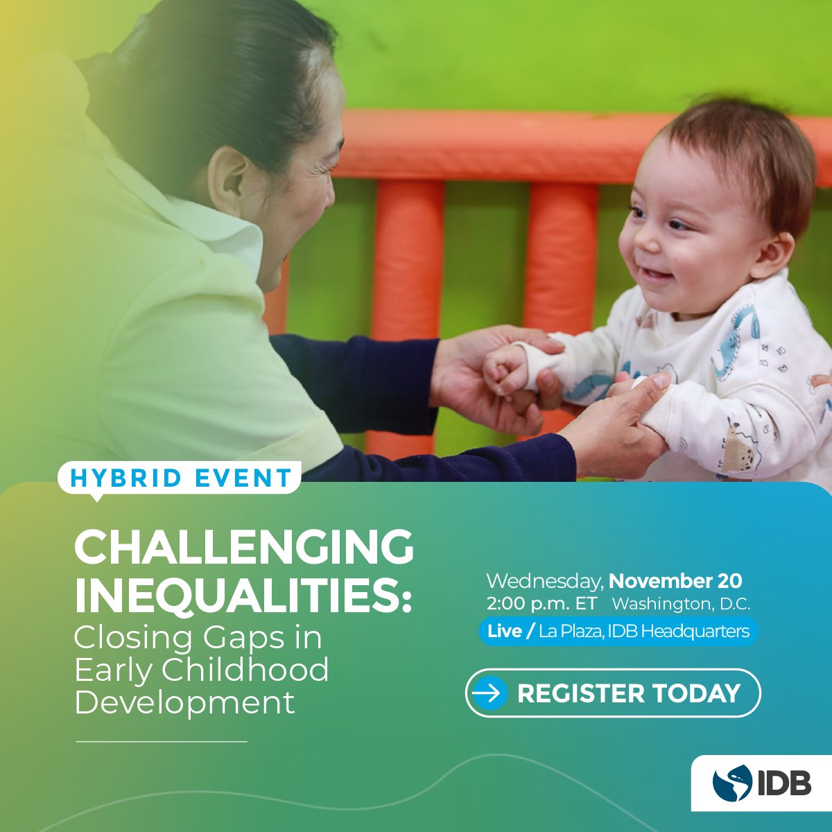 🌎 How to bridge gaps and design policies that ensure equitable development for children across our region?

On #World #Childrens #Day, this Wednesday 20th, join us to explore strategies for improving the well-being of the youngest.

Join the live event: bit.ly/3AkEj9f