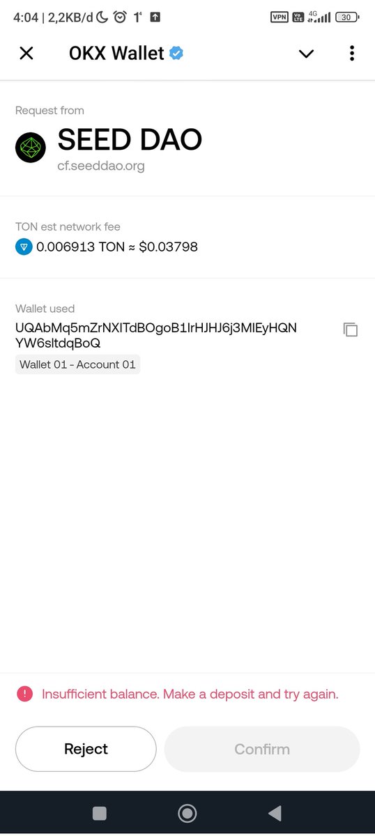 Kimdesign167's tweet photo. @SeedCombinator @wallet Hy, why I can't mint the Bird into NFT... I have 0,115 TON and fee is 0,006913 TON

Please answer me @SeedCombinator https://t.co/cfX1QUcsjq