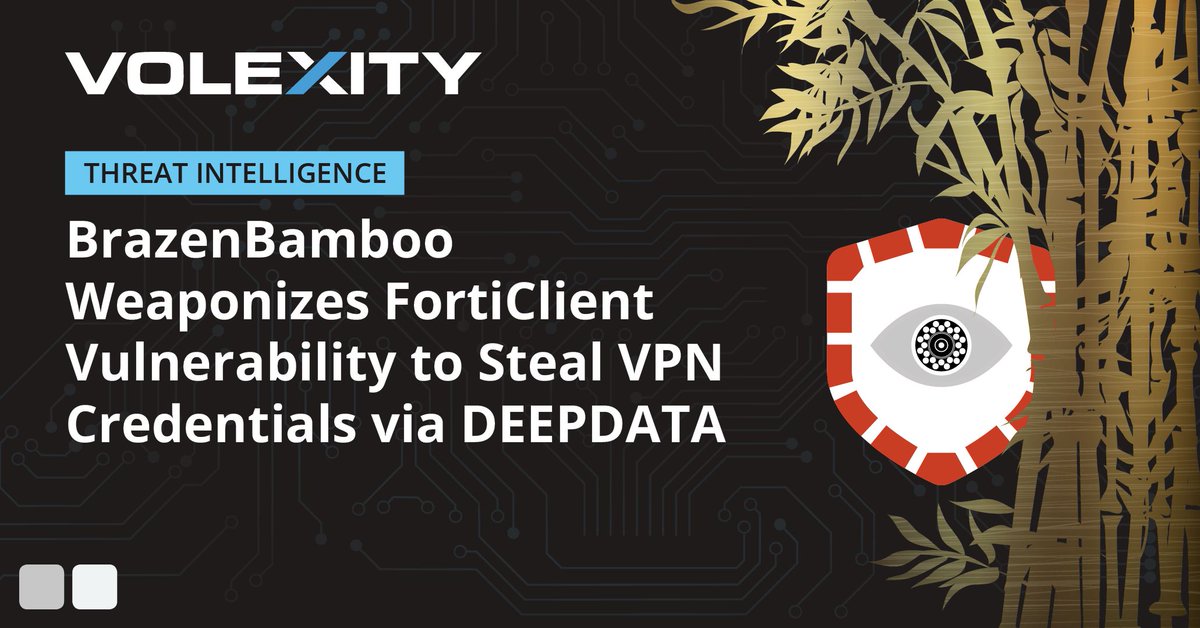 ctilabs's tweet image. 🚨 BrazenBamboo Weaponizes FortiClient Vulnerability: Stealing VPN Credentials via DeepData! #CyberSecurity #VulnerabilityAlert

🔑 Key Details:
- 🎯 BrazenBamboo exploits FortiClient vulnerability
- 🔍 CVE-2024-22920 allows unauthorized access
- ⚠️ Steals VPN credentials through…
