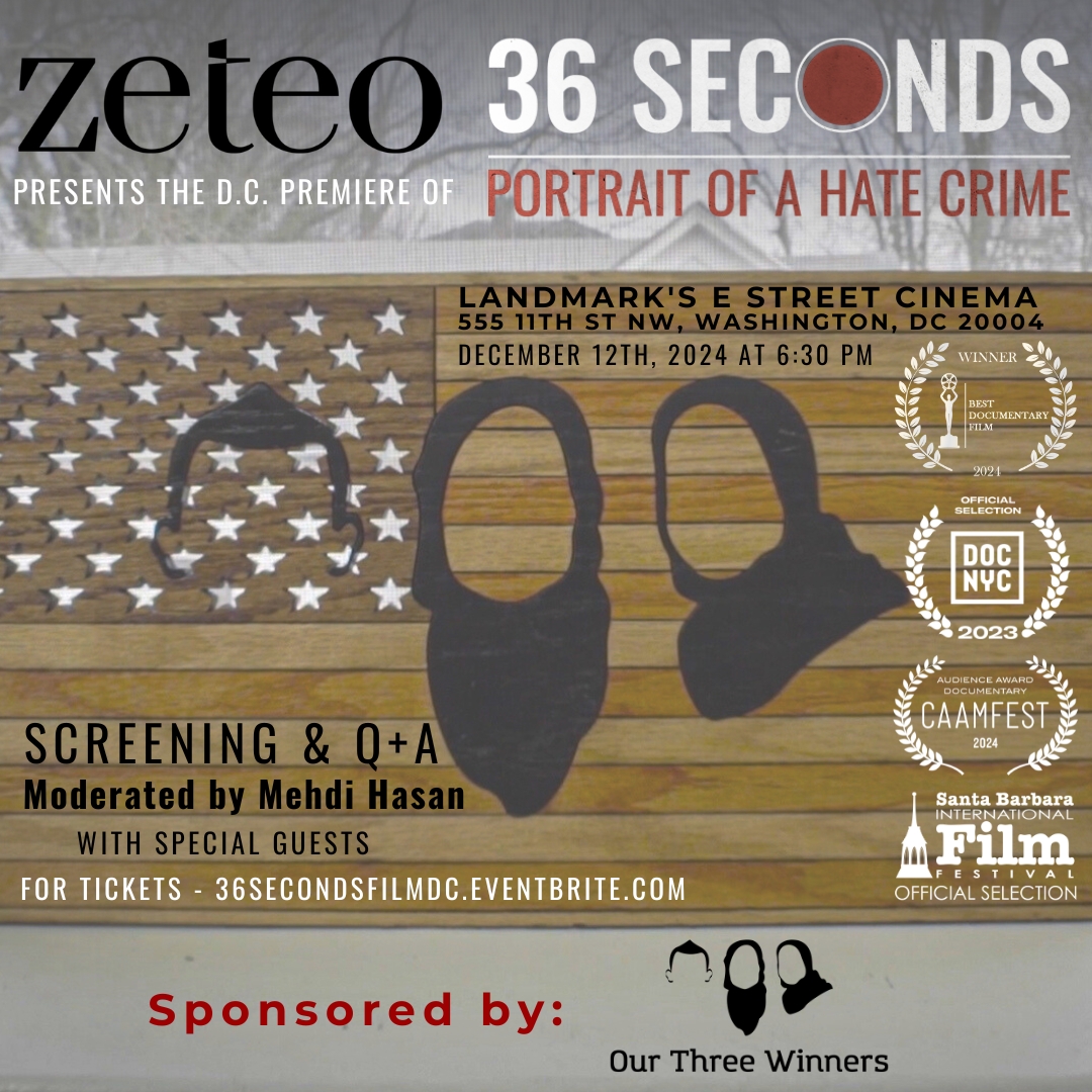 36secondsfilm's tweet photo. Join us in person for our D.C. premiere on Dec 12th presented by @zeteo_news  and sponsored by @OurThreeWinner foundation. https://t.co/O5wfMORjks
