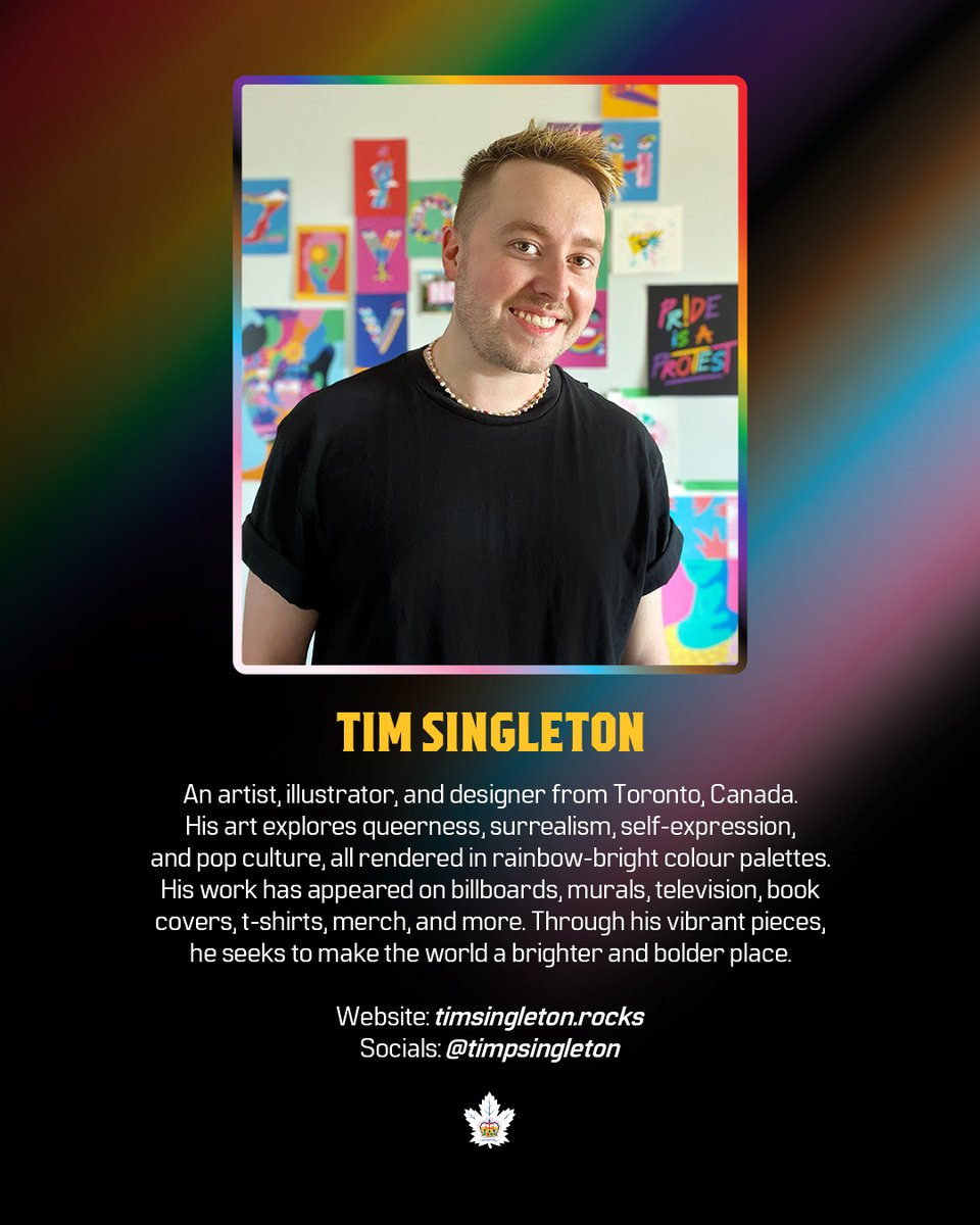 Toronto Marlies (@torontomarlies) on Twitter photo Ahead of our Pride Game this Sunday, local artist <a href="/timpsingleton/">Tim Singleton</a> created this design, which showcases a celebratory space, brimming with technicolor joy, passion and unity 🫶 A special thank you to Tim for sharing his incredible talents with us 🌈
We will be handing out a few Ahead of our Pride Game this Sunday, local artist <a href="/timpsingleton/">Tim Singleton</a> created this design, which showcases a celebratory space, brimming with technicolor joy, passion and unity 🫶 A special thank you to Tim for sharing his incredible talents with us 🌈
We will be handing out a few