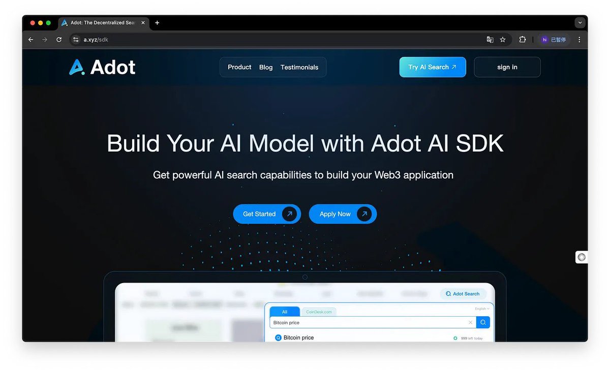 jhoel_eth's tweet photo. ✨Libérez la puissance de l’API et du SDK de recherche IA d’@Adot_web3 :
Ils permettent des solutions plus rapides et plus précises pour les développeurs.
💡Découvrez des exemples concrets : comment #Scopechat et @questflow se sont transformés avec nos outils :
🛠️ Indexation de données cross-chain sans effort
📊 Informations instantanées sur le marché des DApps
🎯 Analyses DAO & NFT plus intelligentes
Construisez plus vite, plus intelligemment, et mieux ! ⚡