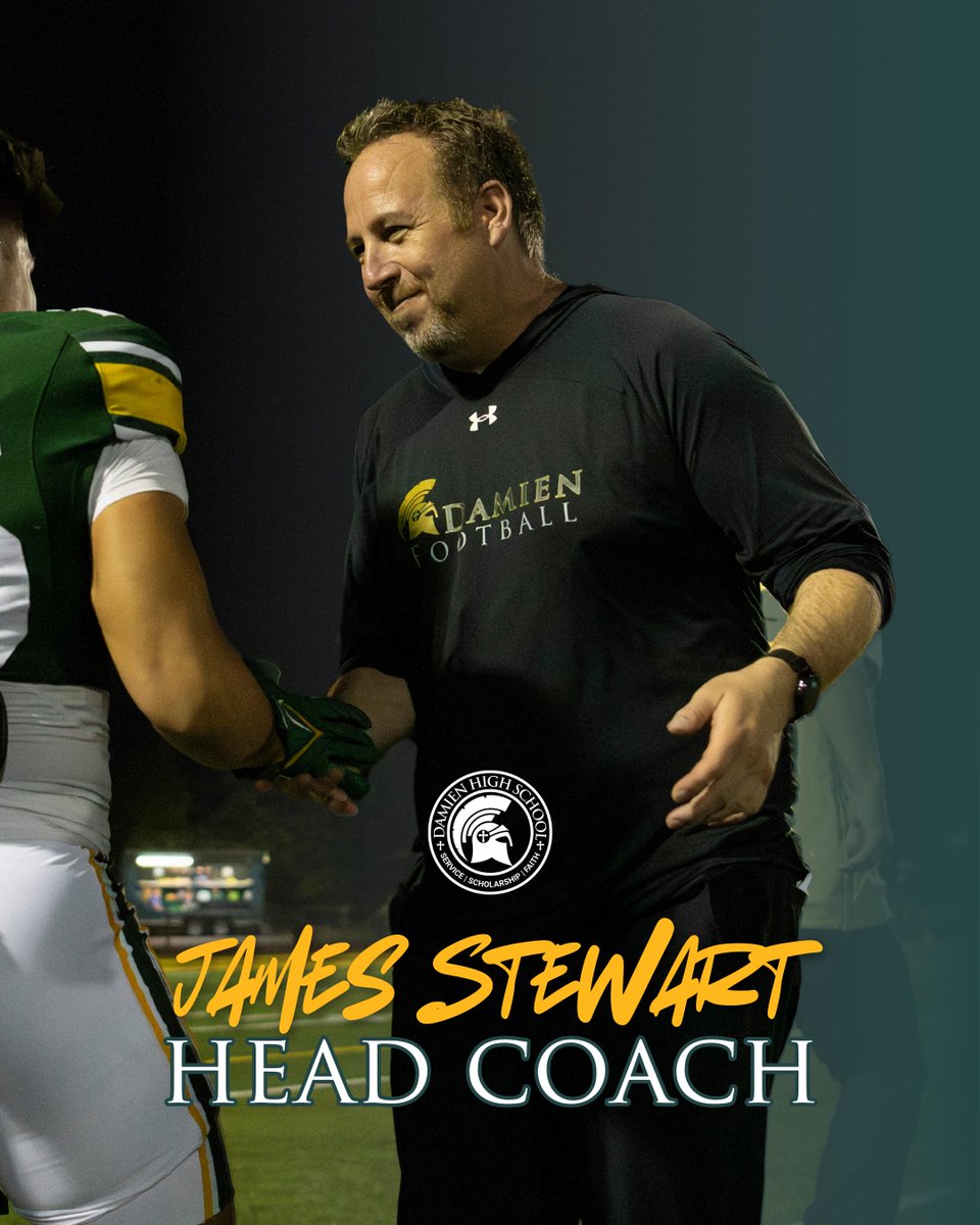 DamienSports's tweet photo. We are excited to announce that Coach James Stewart has officially been named the next Head Coach of the Damien High School Football Program, effective immediately. In this new role, Coach Stewart will no longer hold the title of Interim Head Coach, as he takes on the full responsibilities of leading our football program into the future.

Please join us in congratulating Coach Stewart as he embarks on this new chapter as Head Coach of Damien Football. We look forward to seeing you at the upcoming games and events as we work together to build a strong and successful future for our program.