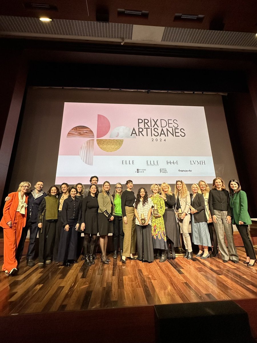 Merci à toutes pour cette cérémonie du Prix des Artisanes, avec le soutien du groupe <a href="/LVMH/">LVMH</a> et de nos partenaires, Artisans d’avenir, France TV et Institut du savoir-faire.