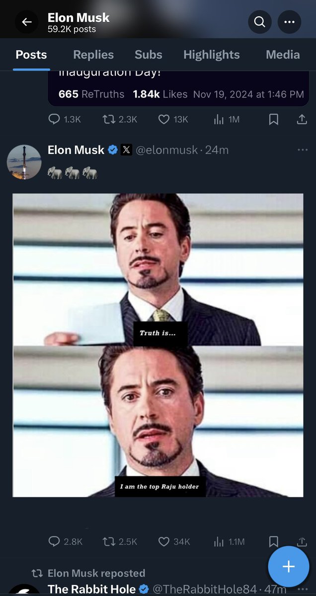 Tdfwyabish's tweet photo. @elonmusk $RAJU 🐘 https://t.co/HFcGRpQOJG
