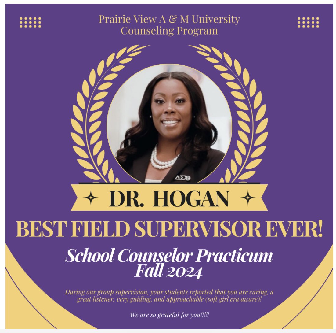Dr. Delorean Hogan (@delorean_hogan) on Twitter photo Thank you to Dr. Wines <a href="/PVAMU/">Prairie View A&M</a> for the recognition and honor. This has been an amazing experience. 💜💛 Thank you to Dr. Wines <a href="/PVAMU/">Prairie View A&M</a> for the recognition and honor. This has been an amazing experience. 💜💛