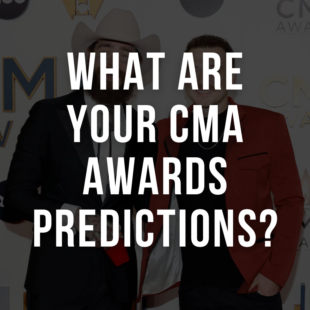 The countdown to the #CMAawards is ON 🤠 And we want to hear your predictions 👀 Find exclusive interviews from your favorite nominees on Wayne D &amp; Tay's podcast 🎧 

Listen now ➡️ ihr.fm/WayneDTay_X