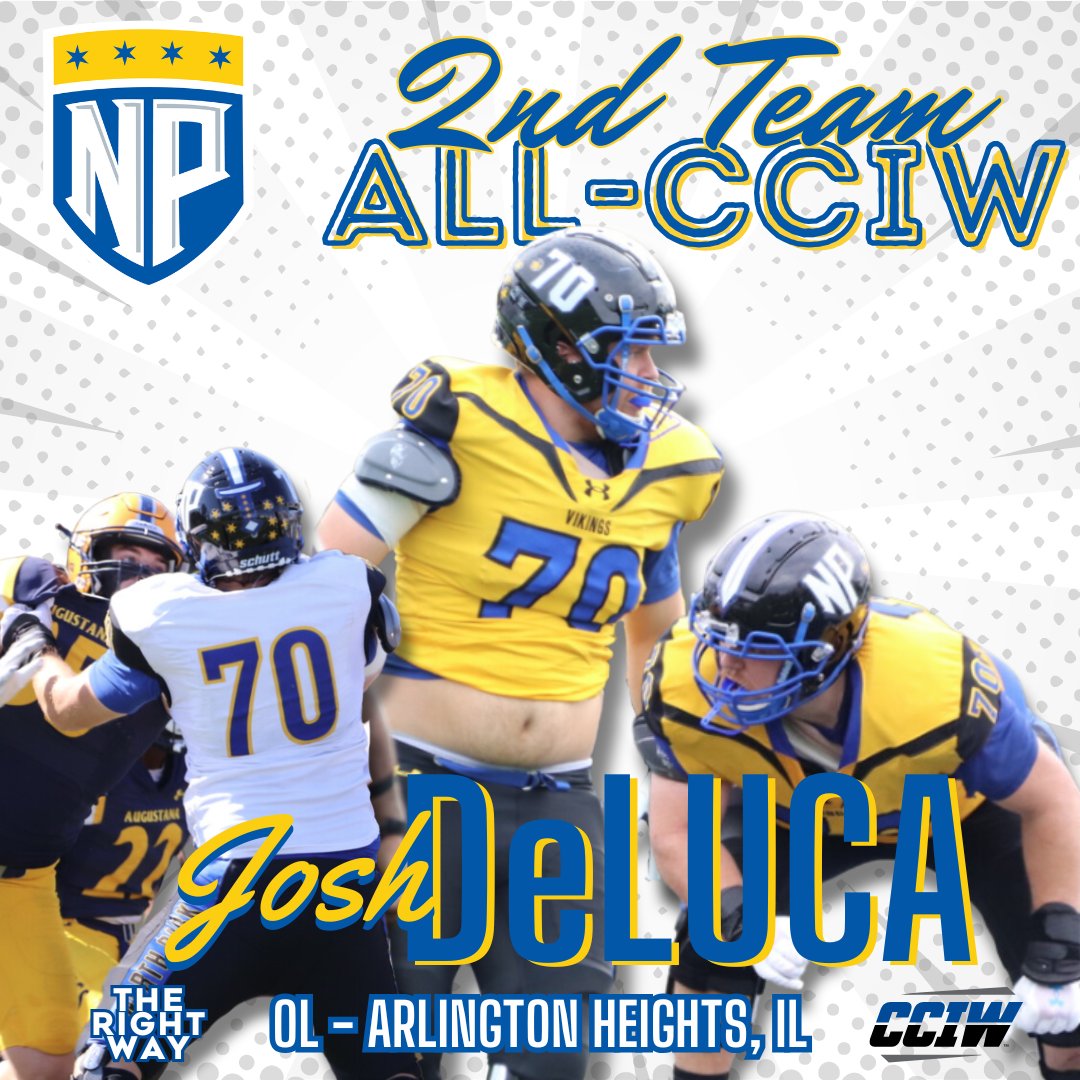 North Park Football (@npufootball) on Twitter photo Congrats to Senior Josh DeLuca on being named 2nd Team All-CCIW!!
#TheRightWay #d3fb
@NPU <a href="/VikingsNPU/">North Park Vikings</a> <a href="/CoachRook/">Kyle Rooker</a> Congrats to Senior Josh DeLuca on being named 2nd Team All-CCIW!!
#TheRightWay #d3fb
@NPU <a href="/VikingsNPU/">North Park Vikings</a> <a href="/CoachRook/">Kyle Rooker</a>