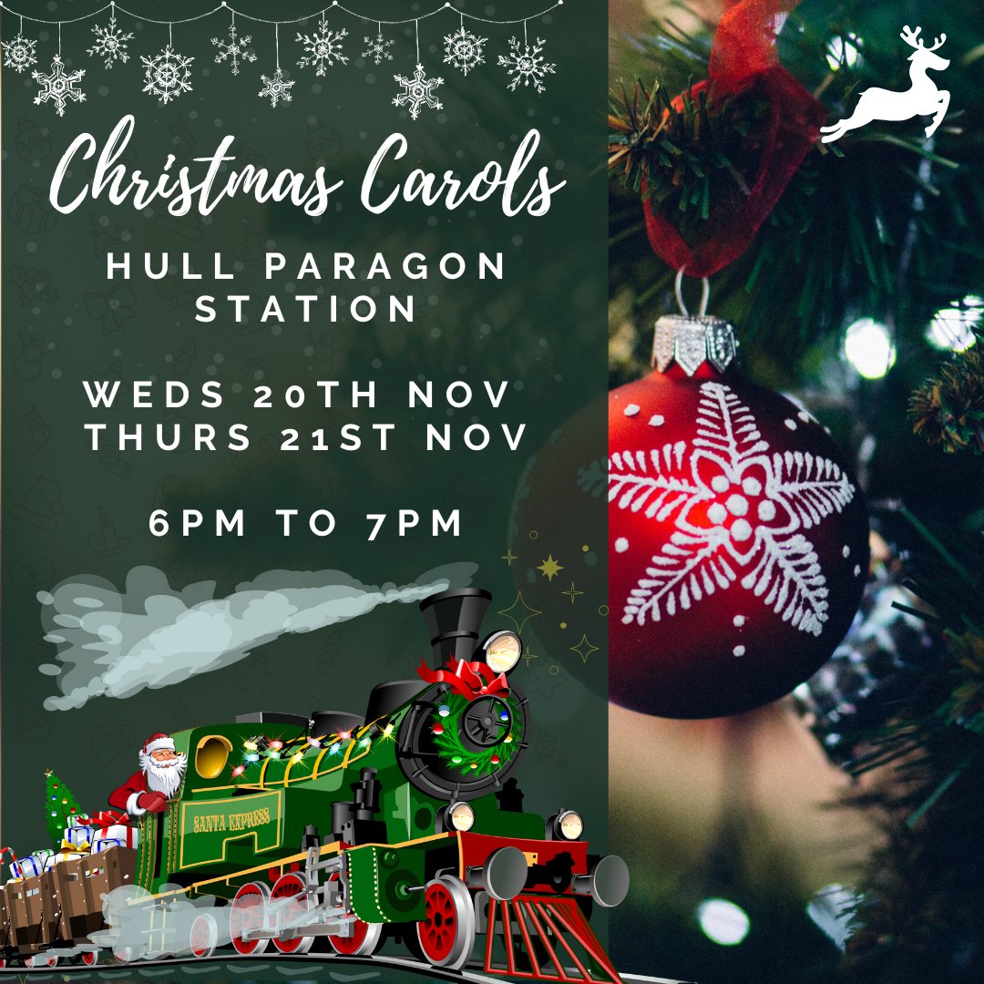 East Riding Band (@eastridingband) on Twitter photo Join us tomorrow and Thursday at Hull Paragon Station 🎁🎅🎄
On Wednesday the station will be celebrating the turning on of their lights and on Thursday we have the Hull light switch on 🎶🌲❄️
<a href="/Hull_Trains/">Hull Trains</a> <a href="/connexinlive/">Connexin Live, Hull</a> Join us tomorrow and Thursday at Hull Paragon Station 🎁🎅🎄
On Wednesday the station will be celebrating the turning on of their lights and on Thursday we have the Hull light switch on 🎶🌲❄️
<a href="/Hull_Trains/">Hull Trains</a> <a href="/connexinlive/">Connexin Live, Hull</a>