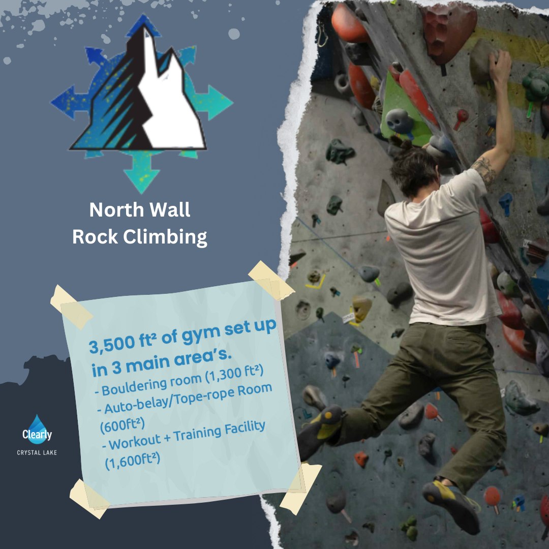 clearly_cl's tweet photo. 🧗 Spend Thanksgiving break climbing at Crystal Lake’s North Wall! Fun for all ages, all skill levels. #crystallakeil #ThanksgivingBreak https://t.co/qLRMD2Lg5I
