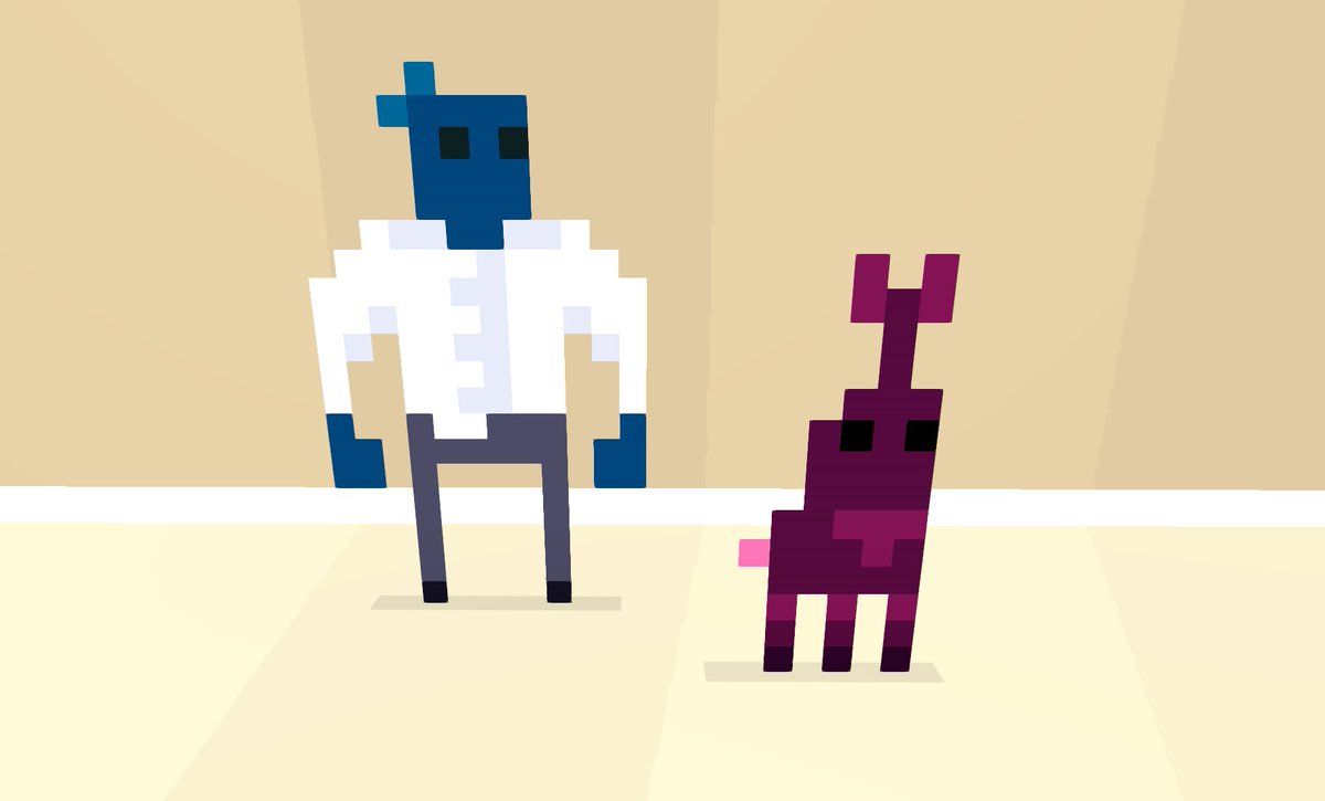 Okay, the rest of the suspects are in, these are Ny'Gel Jones the warehouse worker and Cip ‘CC’ Cflorpian the delivery, uhh, being? Ny'Gel is super strong and CC is super fast, which of course makes them... suspicious 👀. #AdvXJam2024 #indiedev #godot