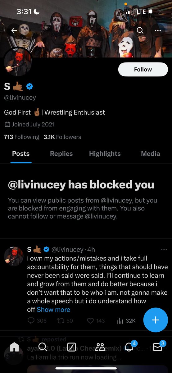 izzyswrestling's tweet photo. tubbs already had me blocked #FirstMistake https://t.co/UoJ8Q5qLRB