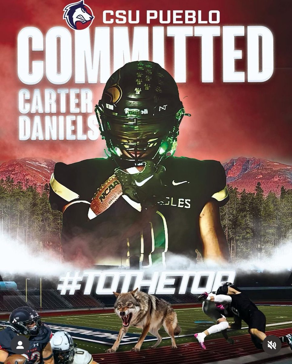 Mountain Vista High School Football (@vistagridiron) on Twitter photo π CONGRATULATIONS to @mvhs_gridiron Linebacker Carter Daniels for committing to continue his academic and athletic career at CSU Pueblo! ππ #ALLIN #goldeneagles #vistafootball24 #GOVISTA <a href="/mvistaathletics/">Vista Athletics</a> @cartersmash0 @csupfootball π CONGRATULATIONS to @mvhs_gridiron Linebacker Carter Daniels for committing to continue his academic and athletic career at CSU Pueblo! ππ #ALLIN #goldeneagles #vistafootball24 #GOVISTA <a href="/mvistaathletics/">Vista Athletics</a> @cartersmash0 @csupfootball