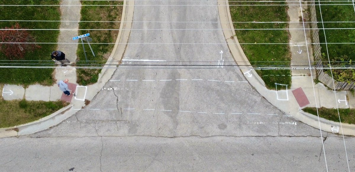 City personnel have been out &amp; about this week, marking various intersections around town. These ramps and crossings are getting upgraded, thanks to funding awarded through the <a href="/INDOT/">INDOT</a> ’s Community Crossings Grant Fund Program.