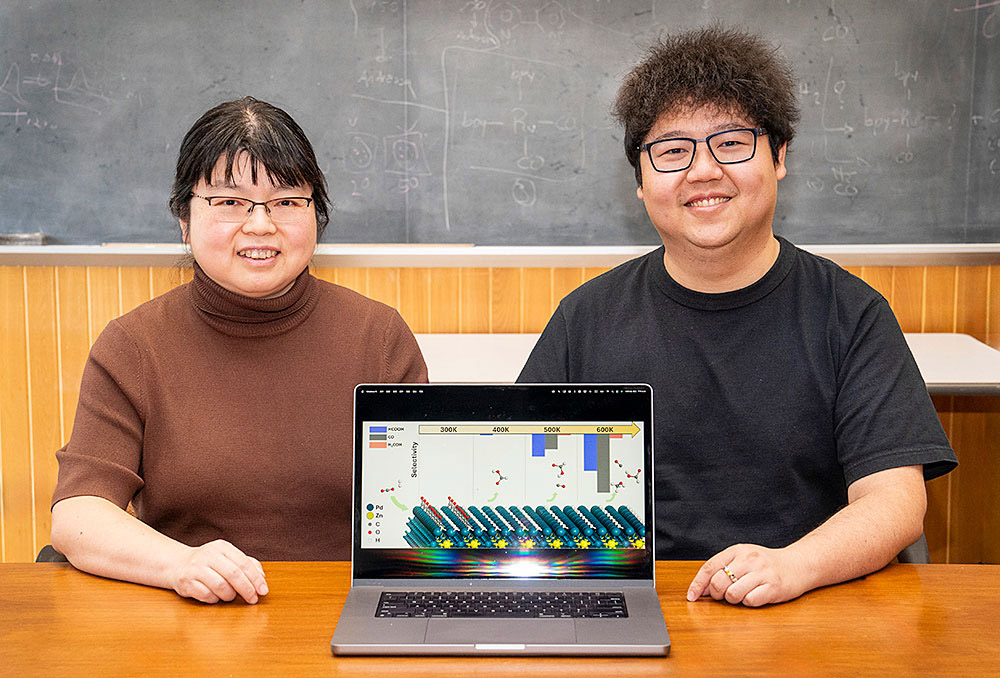 Stony Brook Research (@sburesearch) on Twitter photo 📖A new theoretical framework to more accurately predict the behavior of catalysts, published in <a href="/ChemCatalysis/">Chem Catalysis</a>, has been developed by <a href="/BrookhavenLab/">Brookhaven Lab</a> Chemist & Adjunct Prof Ping Liu and #SBU graduate student Hong Zhang. news.stonybrook.edu/university/sbu… 📖A new theoretical framework to more accurately predict the behavior of catalysts, published in <a href="/ChemCatalysis/">Chem Catalysis</a>, has been developed by <a href="/BrookhavenLab/">Brookhaven Lab</a> Chemist & Adjunct Prof Ping Liu and #SBU graduate student Hong Zhang. news.stonybrook.edu/university/sbu…