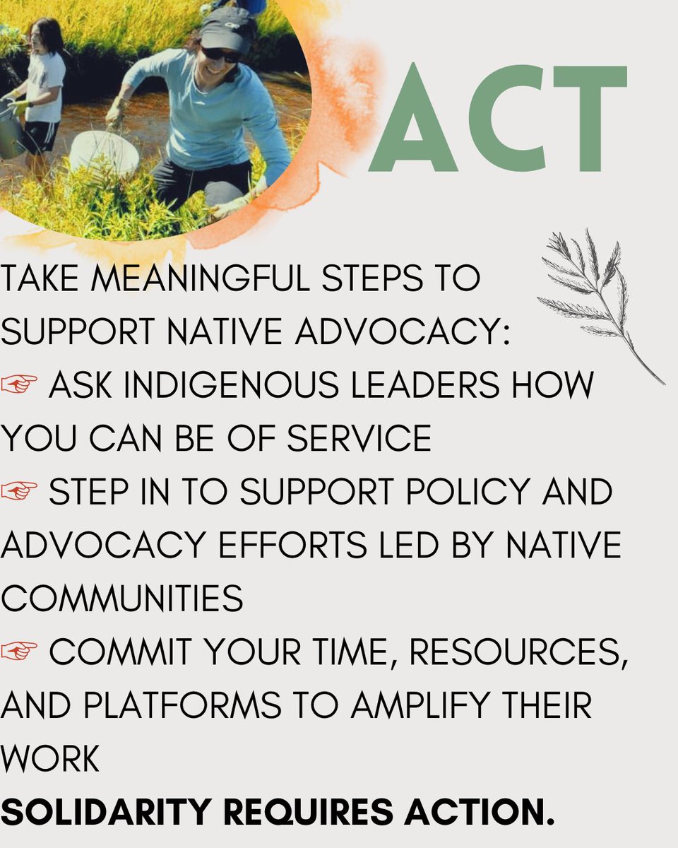 Listen. Ask. Act. Honor Native resilience by:
🌾 Listening to Indigenous leaders' wisdom
💬 Asking how policies impact Native communities &amp; ensuring their voices are heard
🤲 Acting in solidarity to support Native advocacy
This moment calls for respect, collaboration, and action.