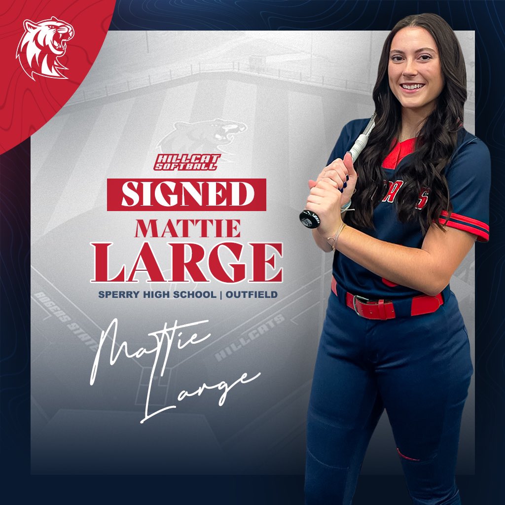 She’s official! 🖋️
Please help us welcome Mattie Large to the Hillcat Family. Mattie is an outfielder from Sperry High School. 😼🐾 #HillcatSoftball #ALLin