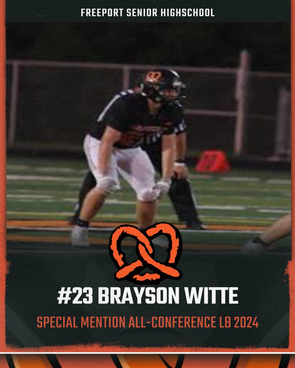 ALL CONFERENCE SPECIAL MENTION PRETZELS

🏆 Cooper Hathaway (P)
🏆 Brayson Witte (LB)

Congratulations to these two gentlemen! Hard work pays off!