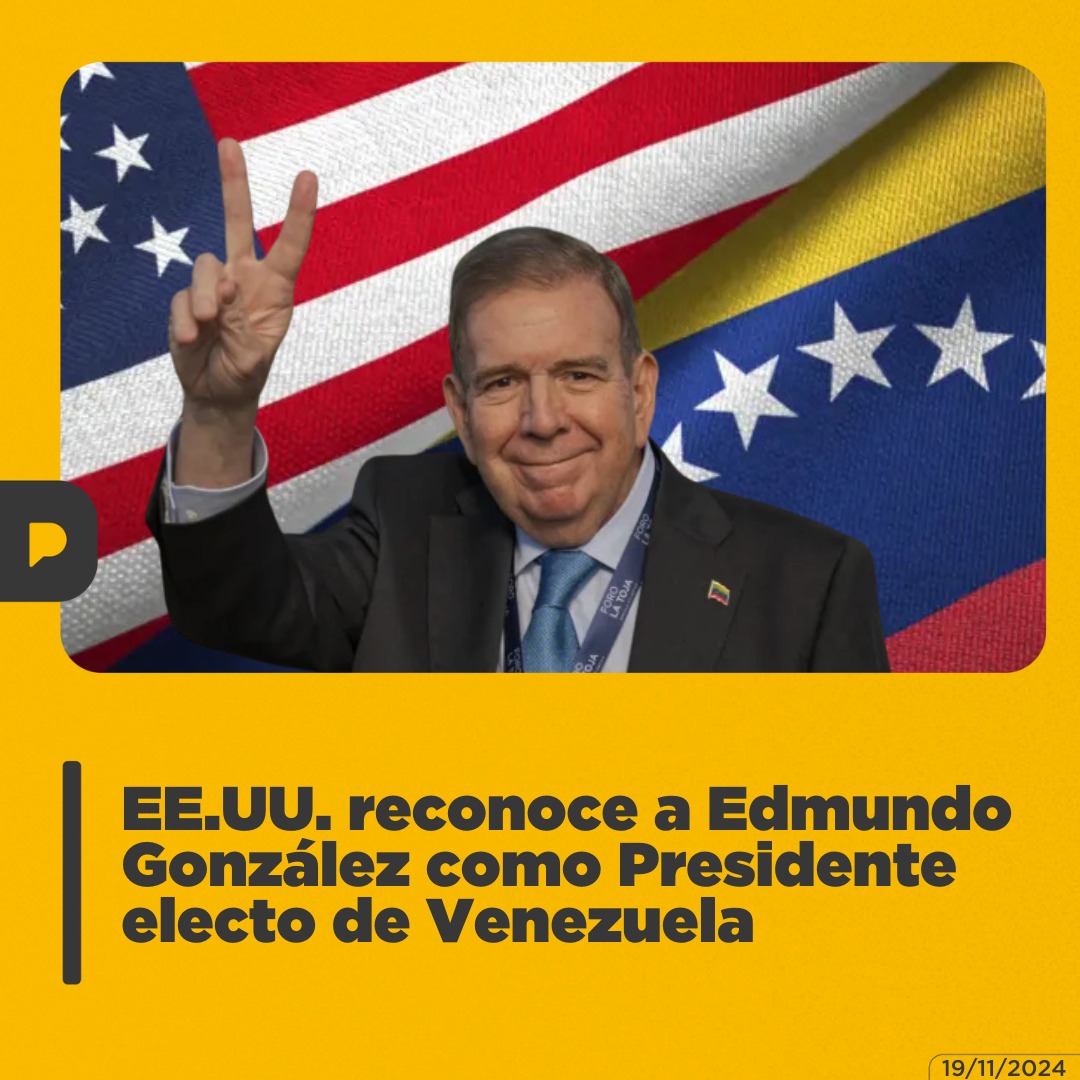 Estados Unidos reconoció a Edmundo González Urrutia como presidente electo de Venezuela tras las elecciones del 28 de julio. El secretario de Estado, Antony Blinken, destacó la importancia de respetar la voluntad popular y llamó a fortalecer la democracia en el país.