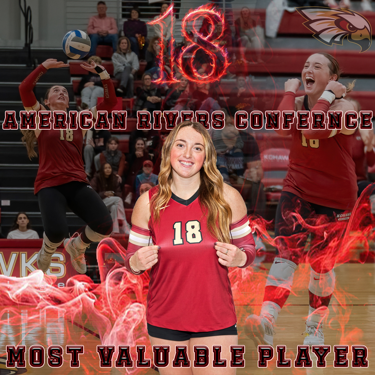 KohawkVball's tweet image. Kohawk Family, it's time for some more post season awards to celebrate the great season we had! All-Conference honors for Gracie, Fergie, Kelsey, Maddy, and Tessa. With Maddy being the conference MVP and Tessa being the Rookie of the Year! Congratulations to all of them!